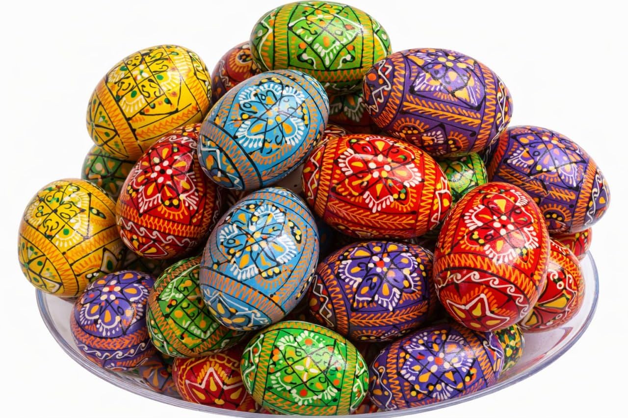 Amazon.co.jp: イースターエッグ5個 デコレーション 2.5インチ Pysanky
